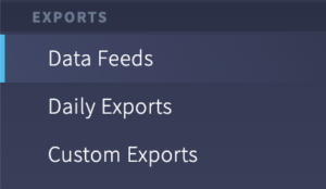 Branch dashboard screenshot of Exports area